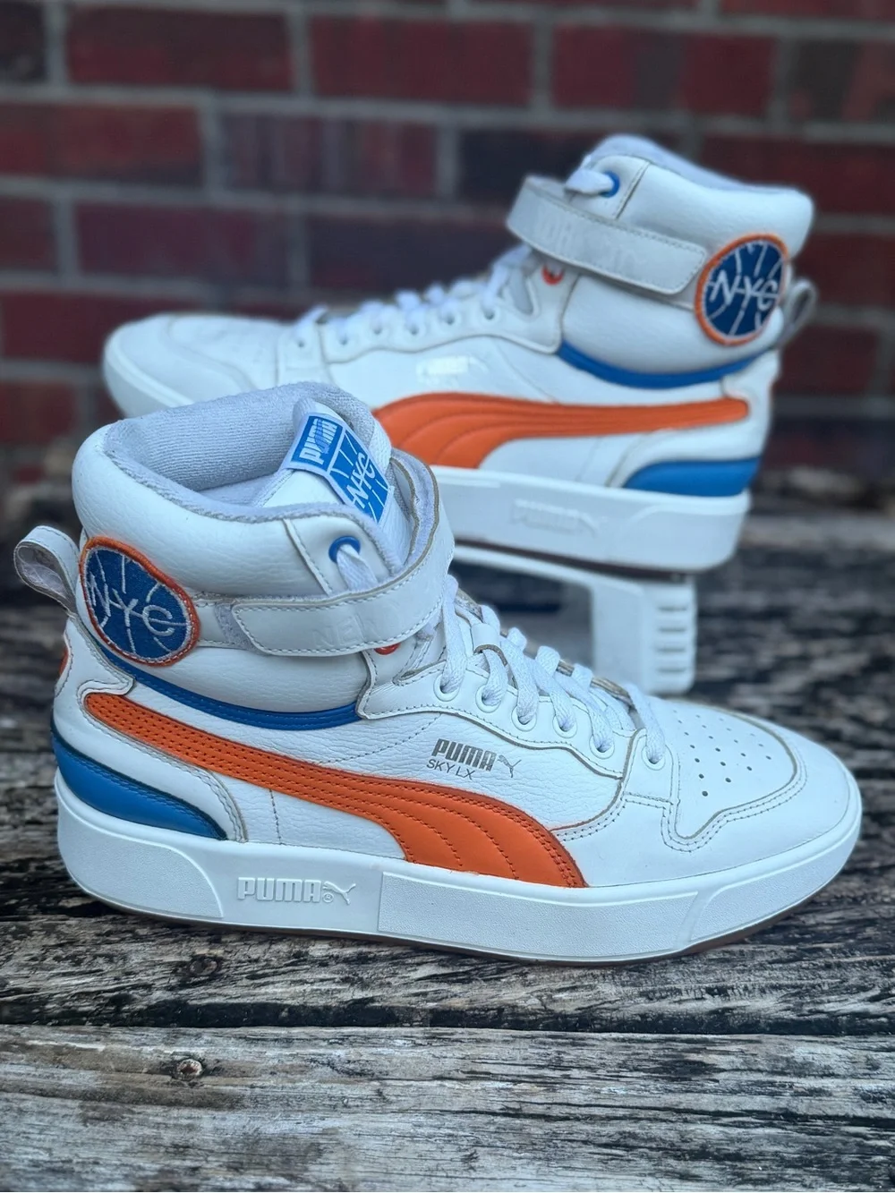 PUMA Basketball Sky LX Mid Athletic NYC Men’s Sz 9 New York Knicks NBA Sneakers